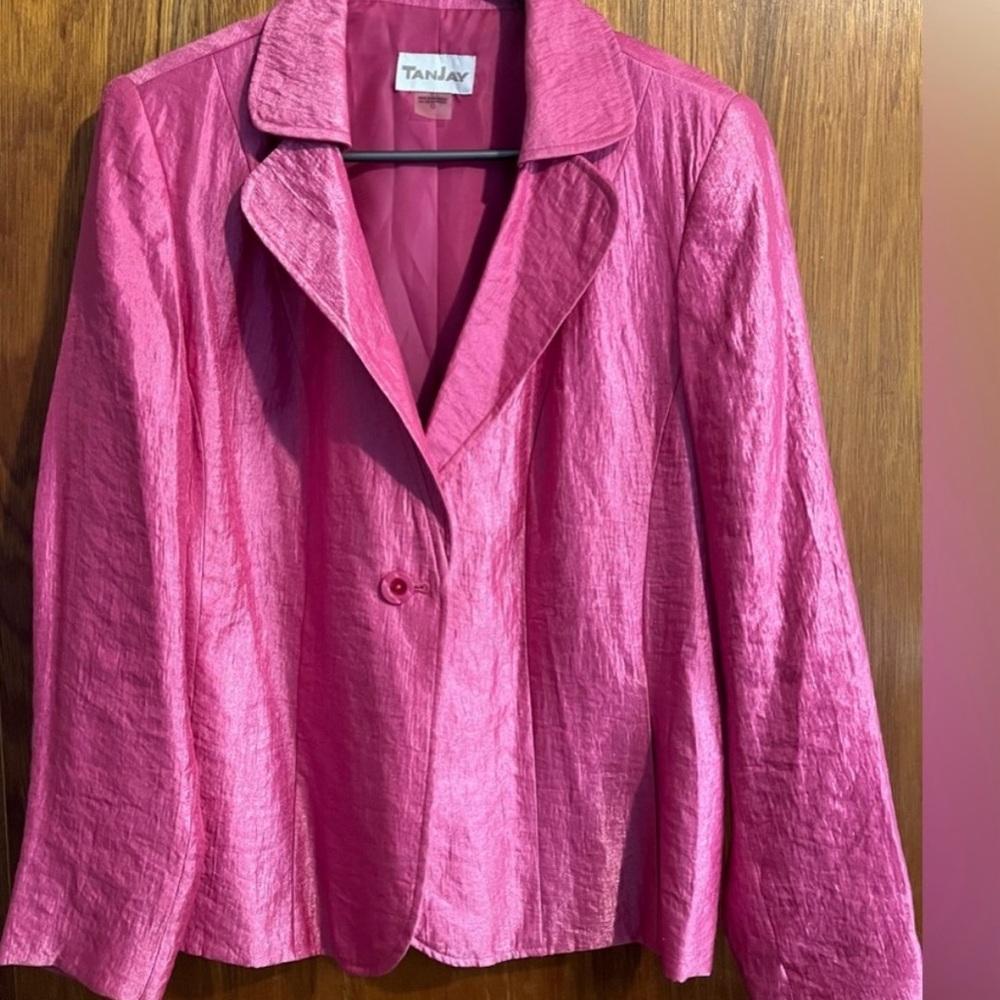 TanJay Pink blazer style jacket size 12 in excellent preloved condition